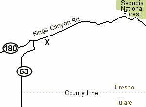 The Bear Mountain Branch Library is on the south side of Highway 180, just east of the George Smith Road turn off.