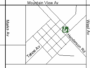 Caruthers Branch Library is on Henderson Road, between Tahoe Avenue and Superior Avenue