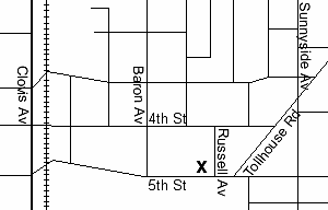 Clovis Regional Library is in the City of Clovis Civic Center, east of Clovis Avenue, across Fifth Street from the Clark Intermediate School sport courts.