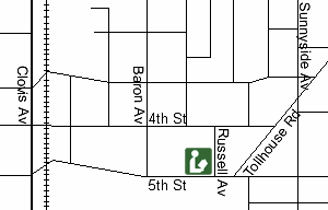 Clovis Regional Library is in the City of Clovis Civic Center, east of Clovis Avenue, across Fifth Street from the Clark Intermediate School sport courts.