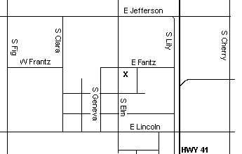 Easton Branch Library is two blocks north of Washington Union High School on the southeast corner of Elm Avenue and Fantz Avenue.