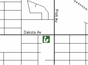 Gillis Branch Library is just west of Fruit Avenue on the south side of Dakota Avenue, across from Quigley Playground.