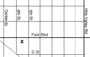 Orange Cove Branch is on Park Boulevard, between 5th Street and 6th Street.