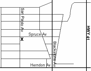 Pinedale Branch Library is on the southeast corner of San Pablo Avenue and Spuce Avenue