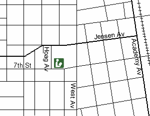 Sanger Branch is on 7th Street, between Hoag Avenue and West Avenue.