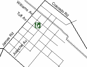 Tranquillity Branch is located between Williams Avenue and Tuft Avenue, on Juanche Avenue.