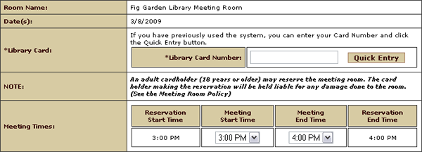 Optional Item Reservations