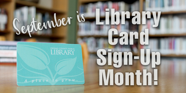 Library Card Sign up Month